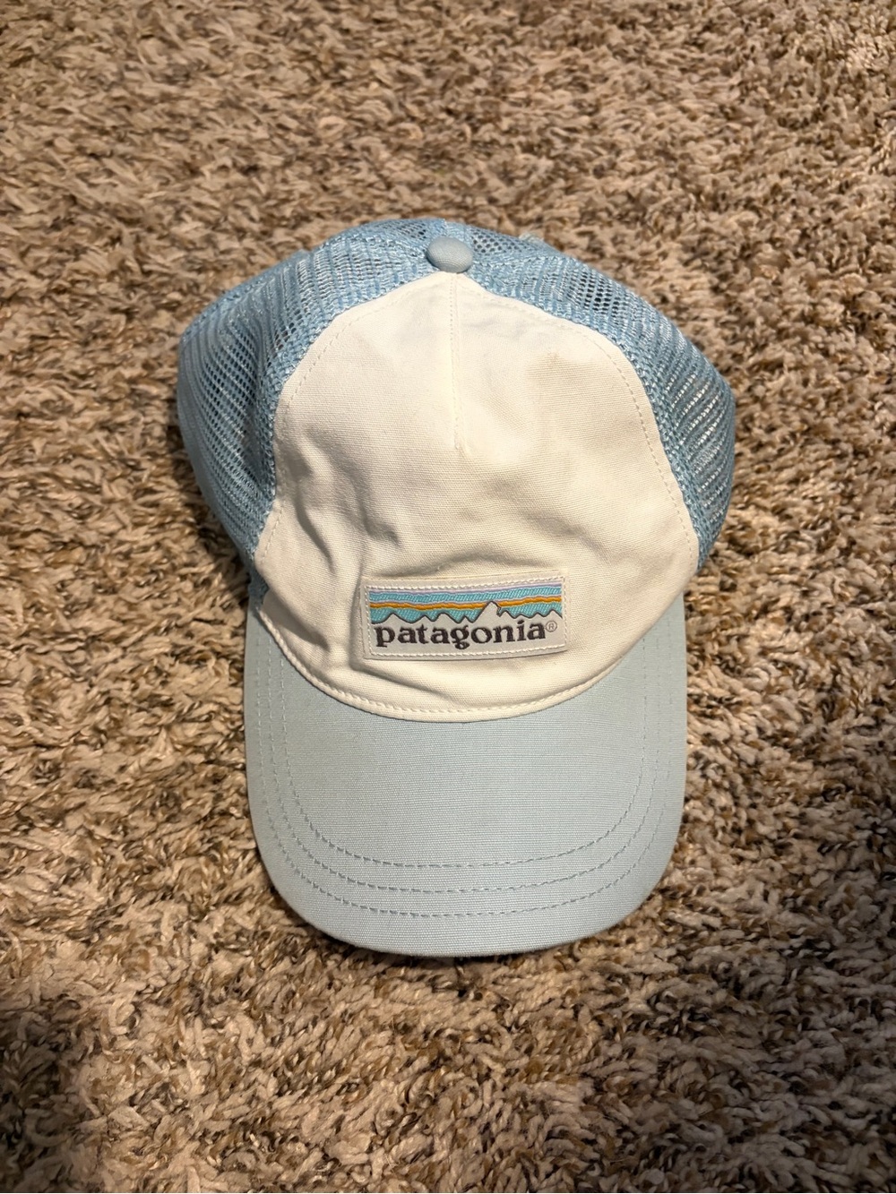 Patagonia Women Light Blue & White Trucker Hat